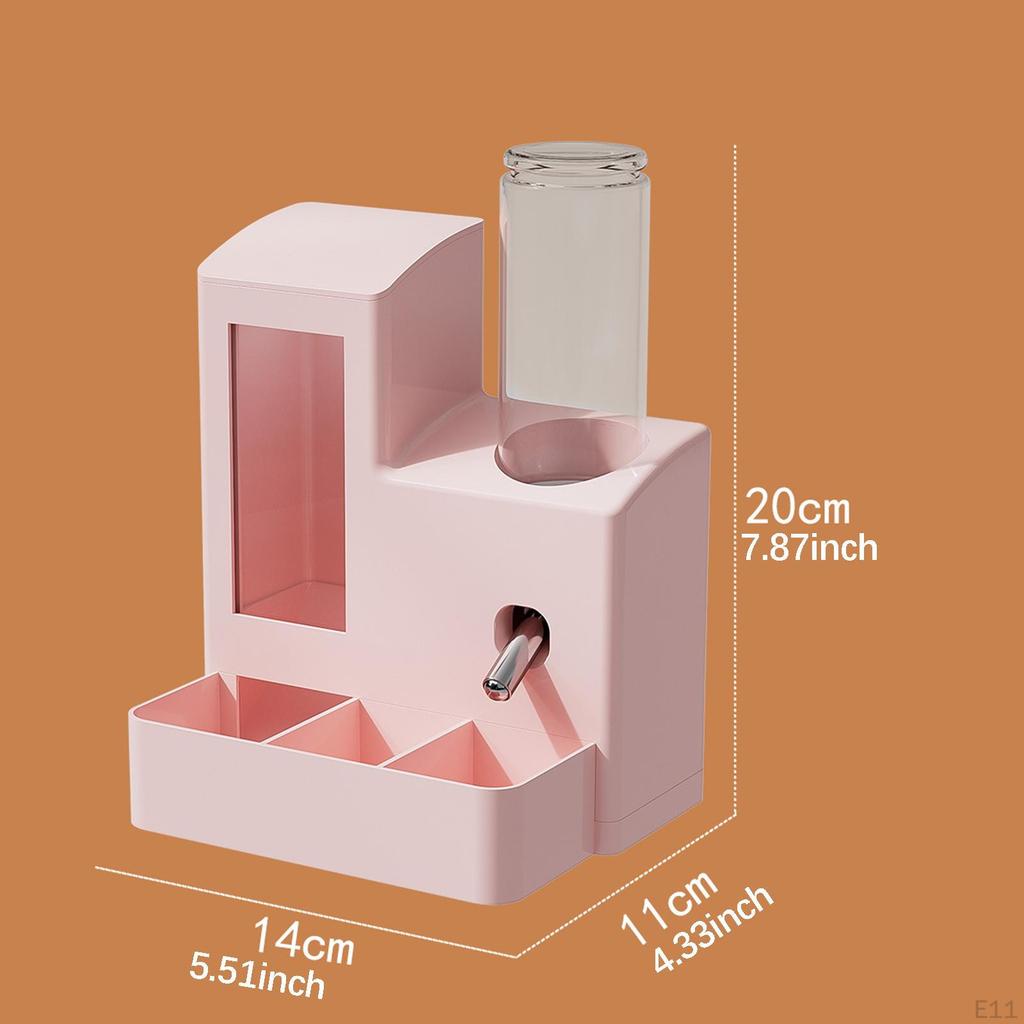 3 in 1 Hamster Automatic Feeder Container Accessories Bowl Feeding Station Dispenser for Ferrets