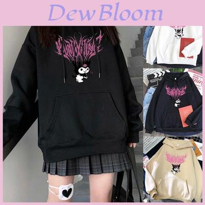 Stylish Kawaii Kuromi Hoodie Featuring Grunge Gothic Design And Cartoon Print