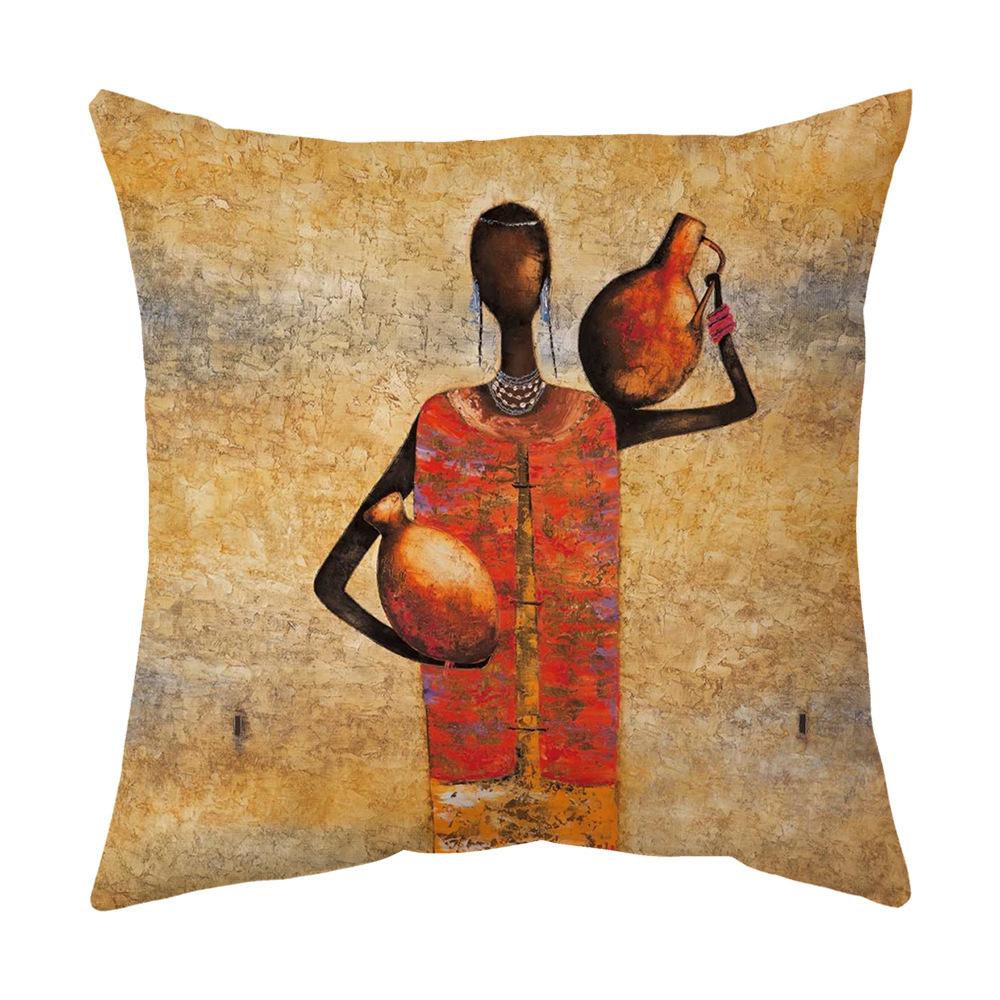 Bunte handbemalte ägyptische schwarze Autokissenhülle Sofakissen Kissen Heimkissen