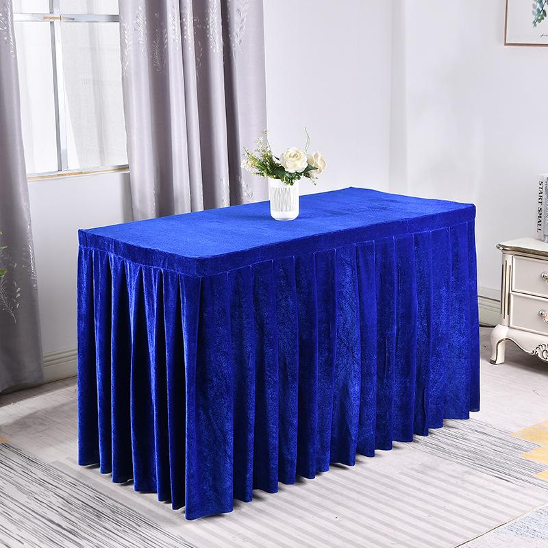 Konferenztischdecke für Hotels, rechteckige Tischdecke für Büros, Anmeldebereich, Flanelltischdecke, Tischüberzug, Tischrock