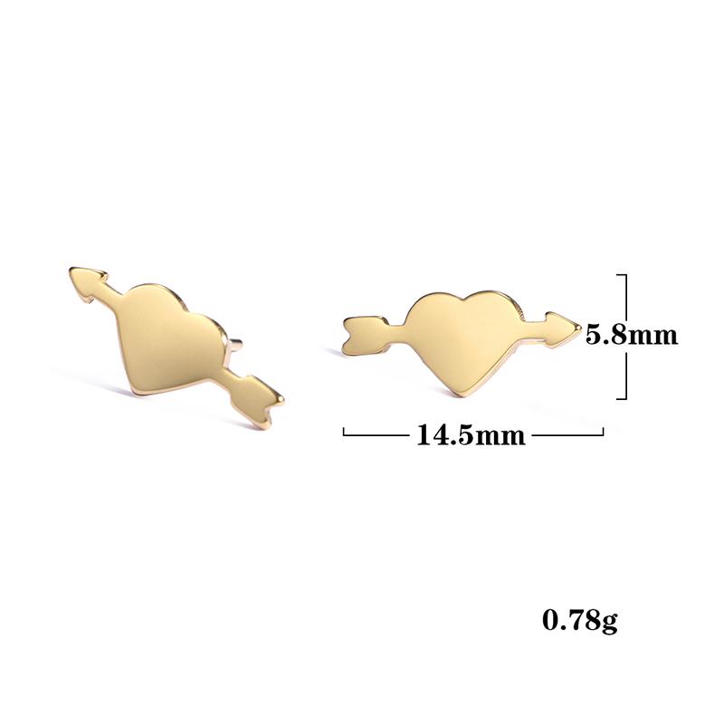 Teamer Korean Fashion Earrings Trendy 2026 Stainless Steel Stud Earrings for Women Pentagram Heart Cross Moon Minimalist Jewelry