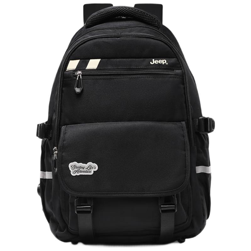 Jeep Unisex Lightweight Large Capacity School Backpack with Spine Protection
