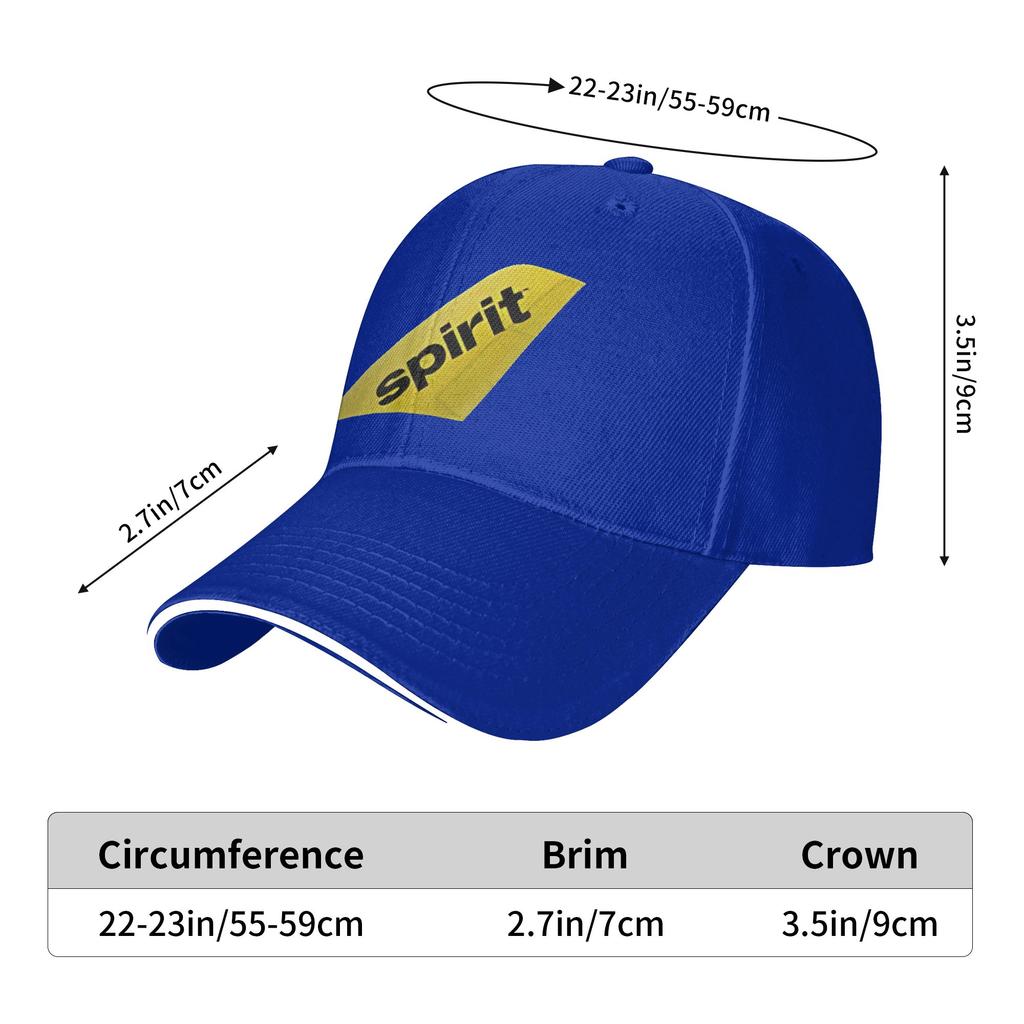 Spirit Airlines Sun Baseball Cap  Summer Y2K Funny Hip Hop Hats For Men Adult Tennis Skate Baseball Caps