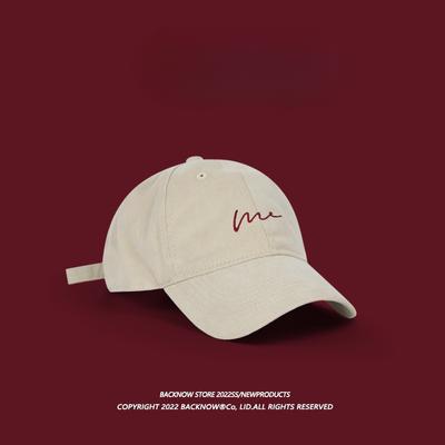 Big Headed Baseball Cap Men Japanese Korean Version Letters Fashionable Retro Baseball Cap Women