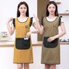 Anti-fouling Kitchen Apron Ruffled Edge Restaurant Uniform Florist Shop Work Clothes  for Women