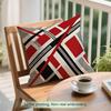1 Red And Black Geometric Bag Cushions Pillowcase Polyester Cushion Cover Throw Pillow Pillowcover Home Car Sofa Decor