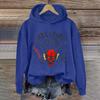 Women's Fashionable Casual Long-Sleeved Printed Hooded Sweatshirt