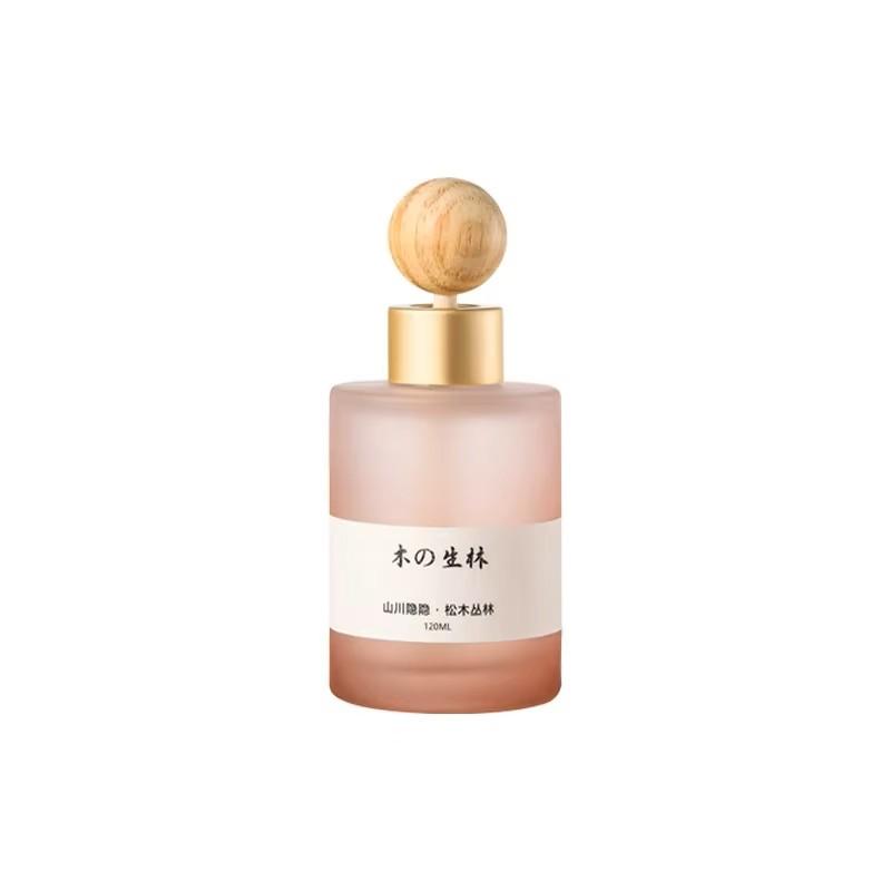 120ml Aromatherapy Essential Oil Diffuser - Niche Cedar Rose Fragrance with Wooden Ball, Car Perfume & Home Air Freshener
