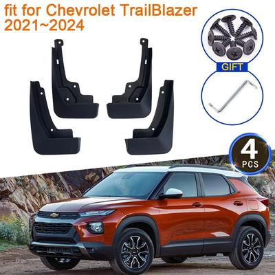4x voor Chevrolet TrailBlazer 2022 2023 2024 Spatlappen Spatborden Spatbeschermers Spatbordverbreders Voorste Achterste Wielen Auto Accessoires