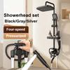 Supercharged Bathroom Bath Shower Mixer Faucet Set Shower Accessories Household Copper Nozzle Set Universal Shower Head System