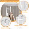 2 Pcs Over Door Hook Metal Double Door Hanger Hook Kitchen Bathroom Cabinet Door Back Type Coat Towel Storage Hanger