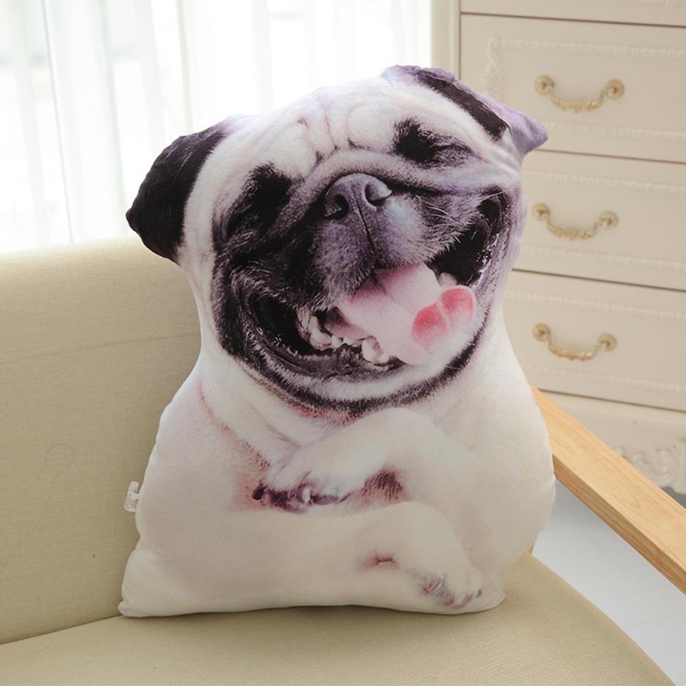 Lifelike Animal Dog Throw Pillow 50cm Sofa Cushion Stuffed Toys New 3D Dog Figures Pillows  Gifts