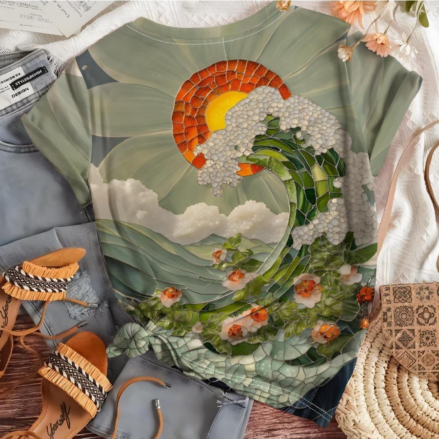 3D Printed Women's T-Shirt Casual Fashion Short Sleeve
