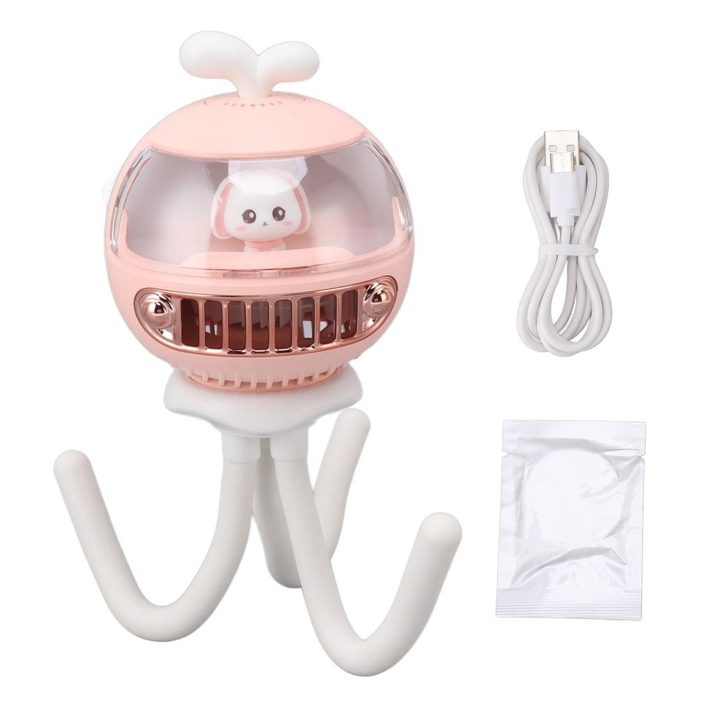 Baby Stroller Fan 4 Speed Quiet Rechargeable 120 Degree Rotatable Bug Repellent Flexible Clip On