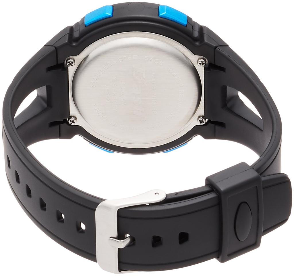 Arias AD06517RC-6 Men's Radio-Controlled Digital Watch with Dash Function, Waterproof, Multi-Function, Urethane Strap, Black