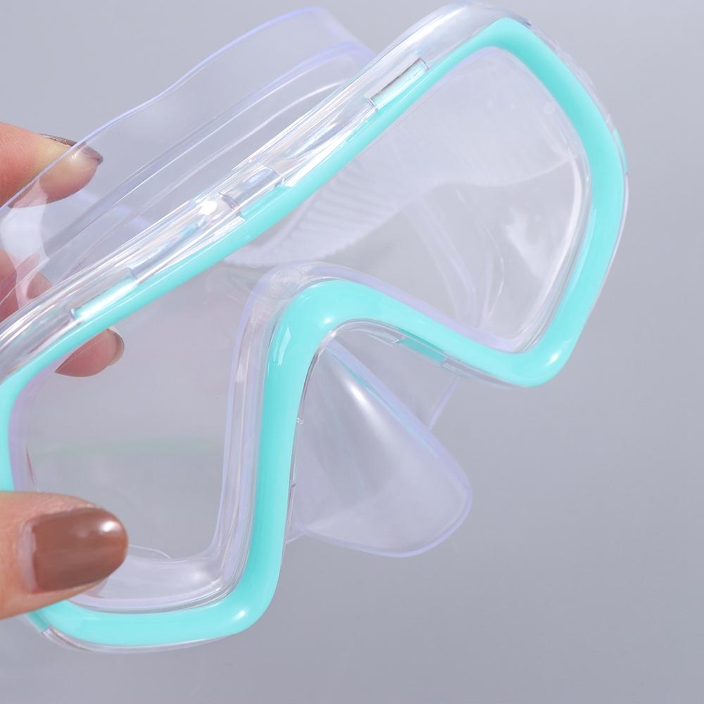 With Nose Cover Kids Swim Goggles PC Glass Snorkel Swimming Goggles Pool Swim Eyewear  3-8Year Olds