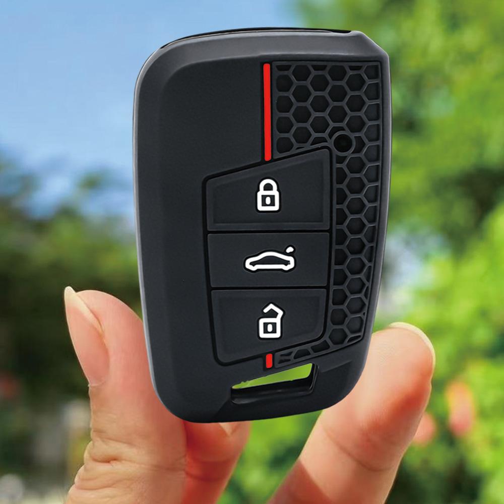 

Keychain Cover For VW Volkswagen Magotan Magotan GTE Passat B7 B8 CC Arteon Skoda Fabia Superb A7 Kodiaq Seat Car Key Case Fob чорний