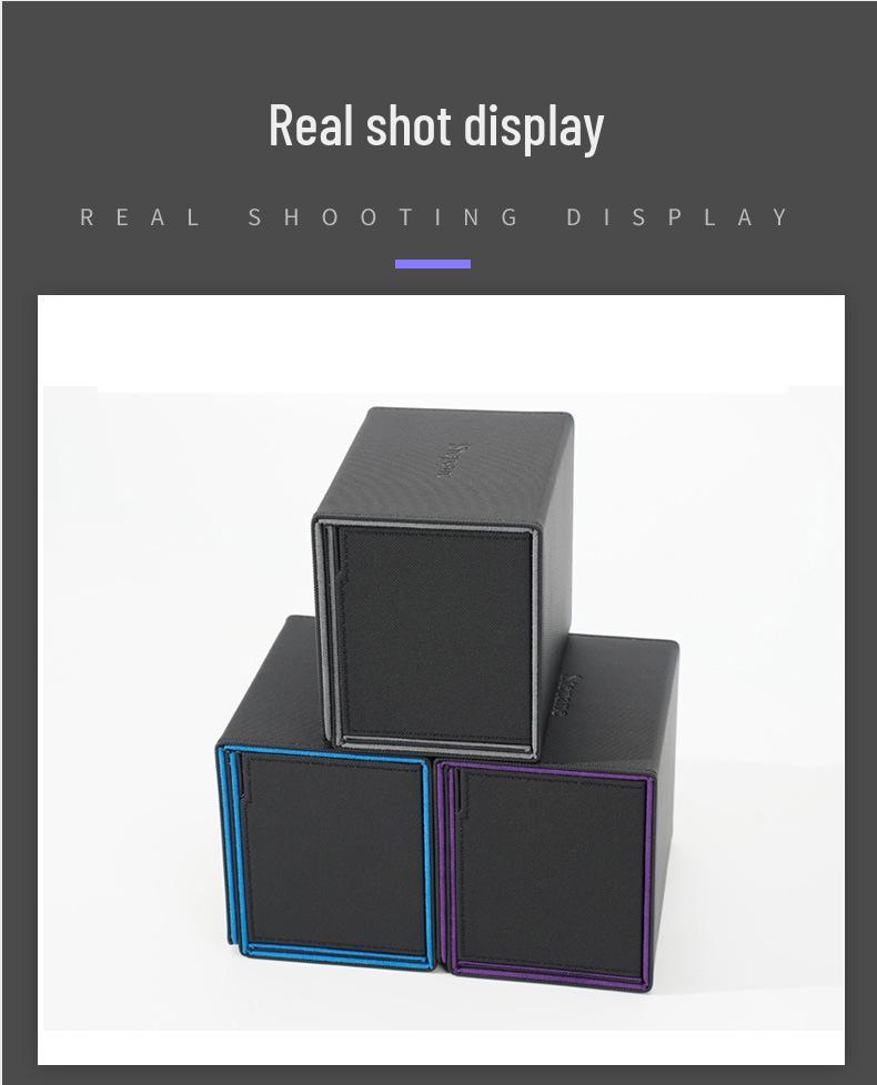 MTG Card Game Dice Tower with Tray - Portable Folding RPG Storage Box with Separate Flip Cover