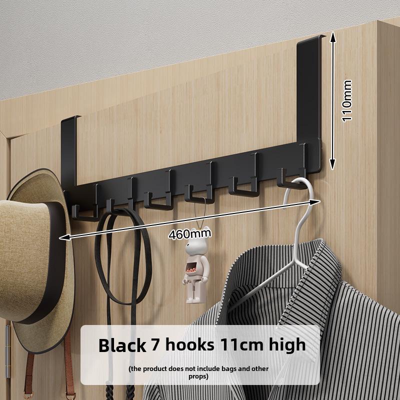 Punch-Free Over-the-Door Coat Rack & Wall-Mounted Hook Organizer
