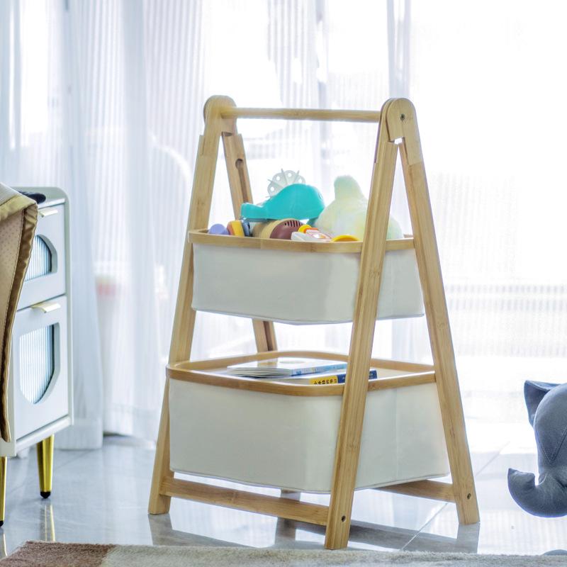 Multi-layer Folding Storage Rack for Bedroom, Living Room, and Bathroom