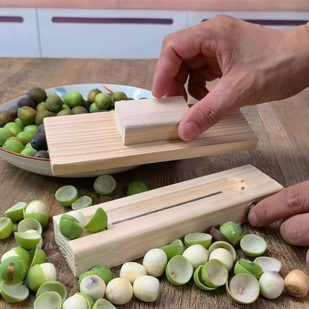 

Wooden Nut Opener Manual Water Hyacinth Peeler Durable Chestnut Opener Hazelnuts Wood