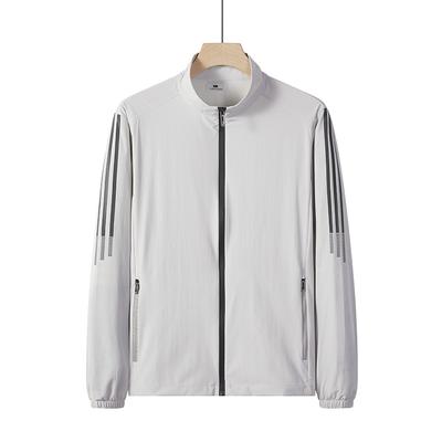 Ice Silk Sunscreen Jacket for Men Stand Up Collar Spring and Summer Thin Sports Outdoor Jacket
