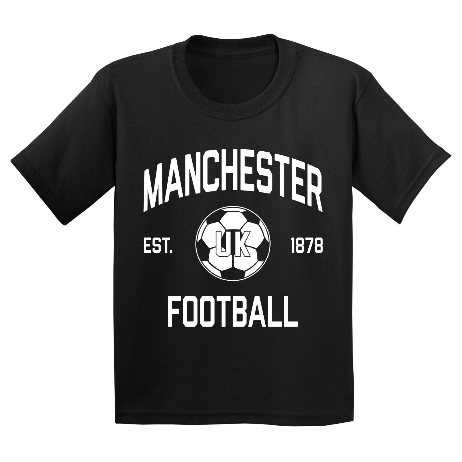 Manchester Football Arch Logo Away Youth T-Shirt - Black XL