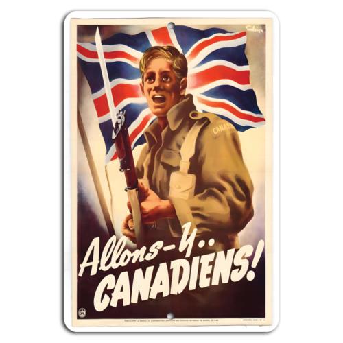 

Rally Call AllonsY CanadiensAluminumtin sign 20x30cm（7.8x11.8inch）