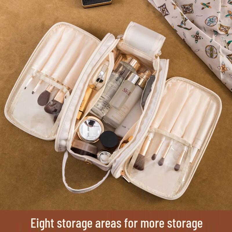 MDNG Portable Double Zipper Cosmetic Bag