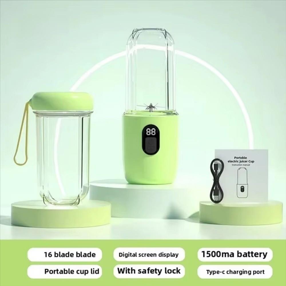 Portable Auto Juicing Cup USB Rechargeable 500ml Capacity Mini Juicer Mixer Cordless Multifunction Electric Fruit Juicer Sports