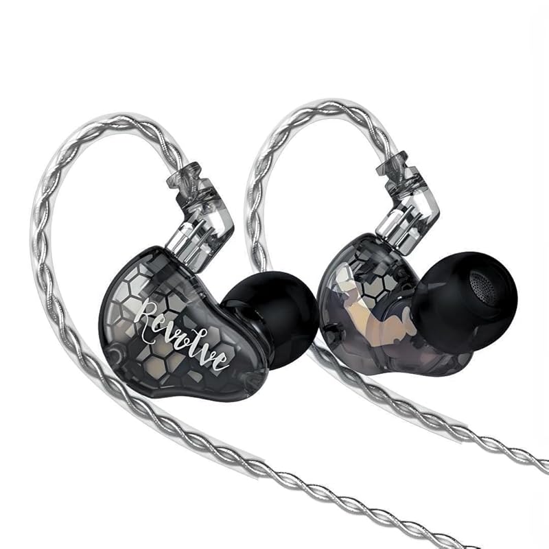 

RevoNext []RH216BK-C 2BA+1DD driver High-end HiFi in-earphones 0.75mm2Pin-Type-C connector black skeleton Compatible with iPhone15