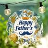 2D drehende Metall-Windspiel für Vatertag Außen-Dekoration mit Mandala-Sternen Ballons Schnurrbart-Design Kein Strom benötigt Gartenkunst Geschenk für Papa