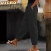 Pantaloni și capri cu imprimeu ocazional la modă pentru femei