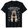 Anatomy Sharpei Dog Lover Gift Print Men Tshirt Cartoon Animal Drawing Black Tee Shirt Funny Thanksgiving Fathers Tops Tees