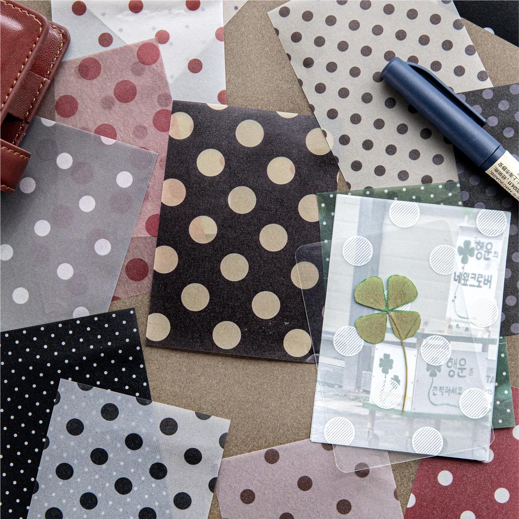 25 Blatt Wellenpunkt Labor Serie Kawaii Ins Notizzettel DIY Handgemachtes Scrapbooking Material Ästhetische Schreibwaren