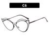 Metal Hollow Cat Eye Anti-blue Light Myopia Glasses Women 2025 New Personalized Vintage Eyeglasses Minus Diopter Eyewear
