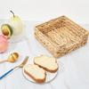 AD23-2PCS Bathroom Disposable Guest Towel Holder Long Seagrass Woven Rattan Wicker Table Hand Guest Towel Basket Tray