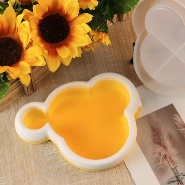DIY Epoxy Resin Mold Flower Shape Storage Plate Silicone Mold Jewelry Holder Tray Mold DIY Craft Gift Home Desktop Decoration