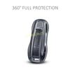 Für 2020-2025 Porsche Cayenne/Cayenne Coupe Panamera Taycan 911 Schwarz/Klar Transparent Auto Schlüsselanhänger Hülle Abdeckung Schale Schlüsselanhänger Tasche 2 Stück