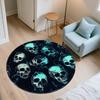 Pile of Skulls,Round Area Rug,Carpet Rug for Living Room Bedroom Sofa Playroom Decor,Non-slip Floor Mat