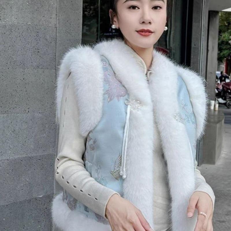 Autumn and winter new imitation fox fur vest jacket light fashion vest vest vest