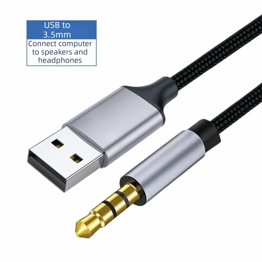 Headset Round Hole USB Audio Cable Cd Grade Sound Quality Extension Audio Line AUX Audio Cable Stereo Audio Cable for TV