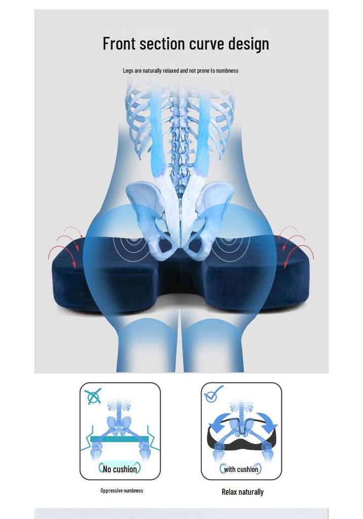 Slow Rebound Memory Foam U-Shaped Seat Cushion for Comfort and Pain Relief