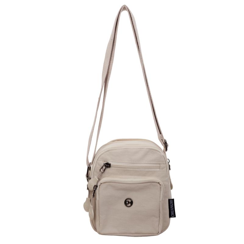 

Women s Bag Lightweight Nylon Shoulder Crossbody Bag Mobile Phone Bag бежевий