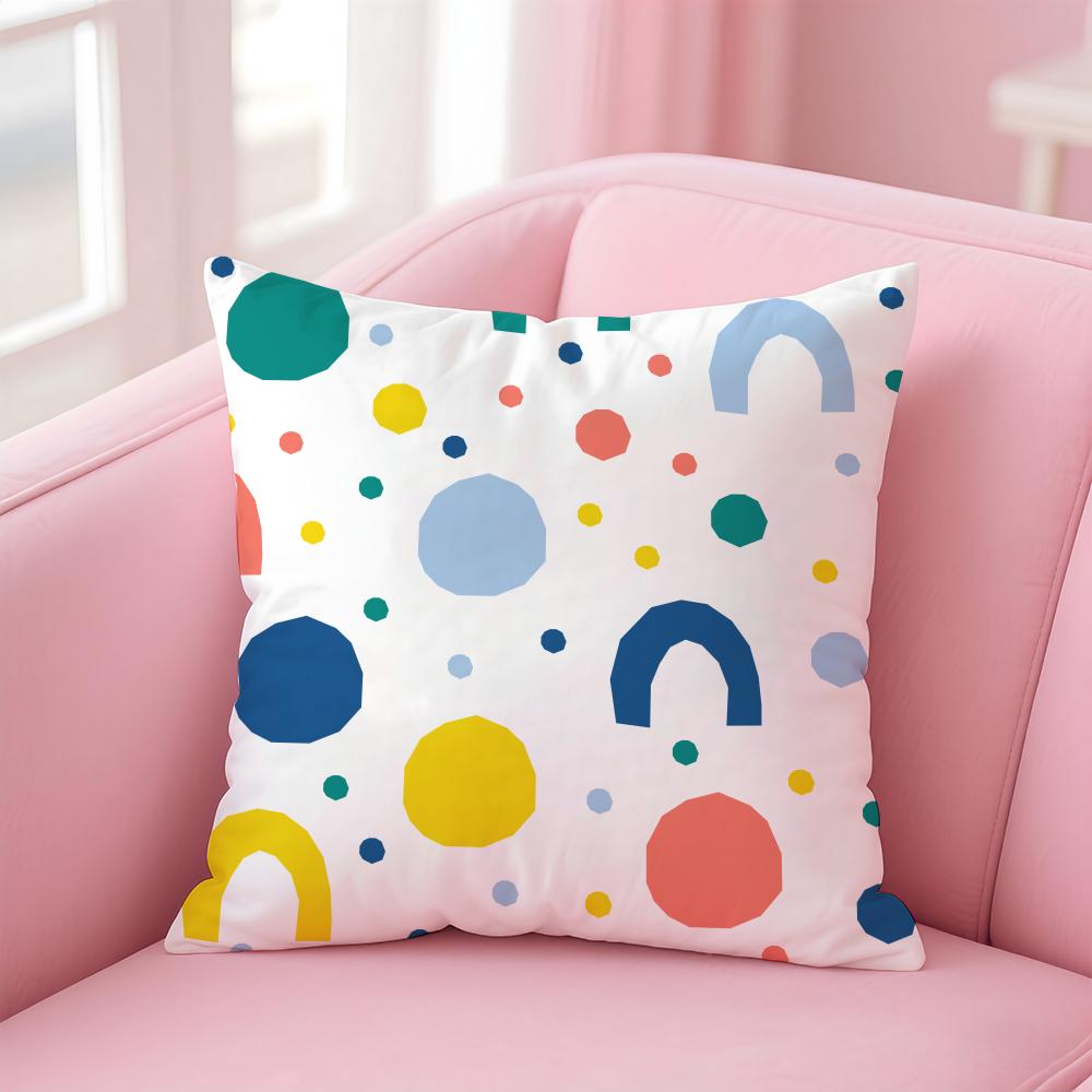 Nordic Simple Floral Polka Dot Plants Art Cushion Cover Pillowcase Short Plush Invisible zipper Room Sofa Cushion Cover
