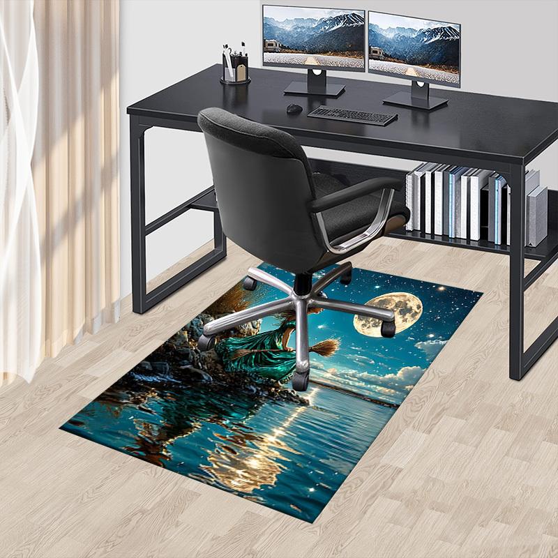 1PC Witchcraft Moonlight Extra Large Non Slip Floor carpet, Office, family, bedroom Large Area Rug Indoor Rugs, Vibrant Colors
