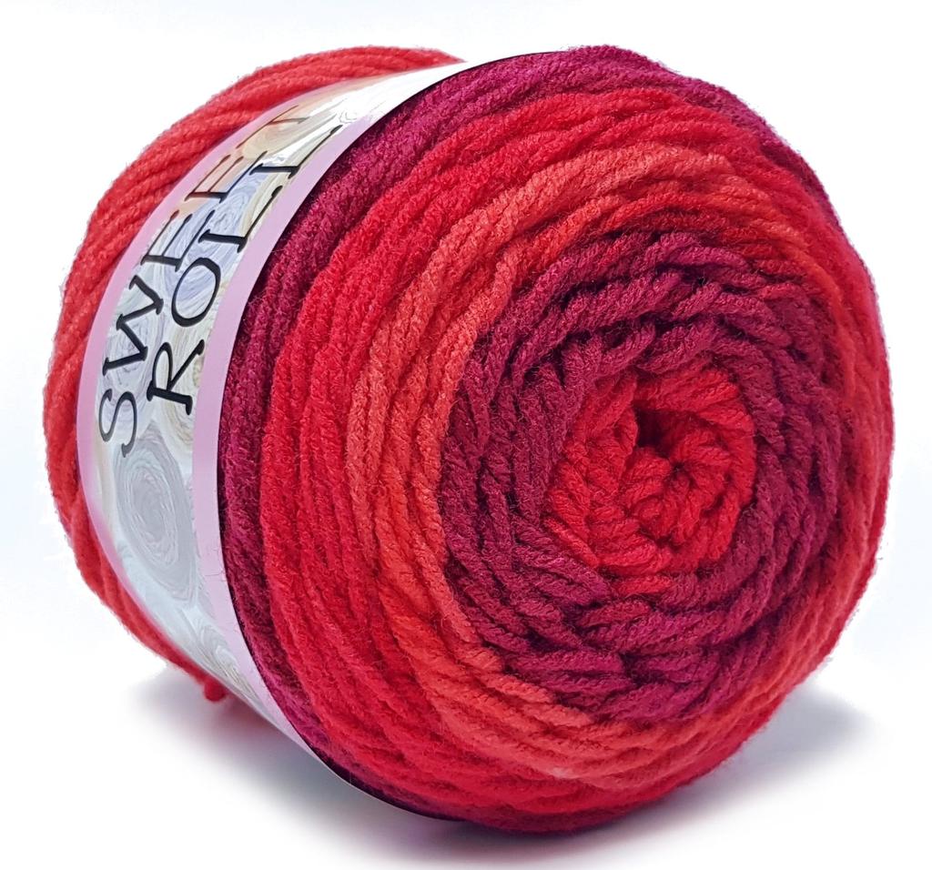 Sweet roll acrylic yarn 140g red 1047-09
