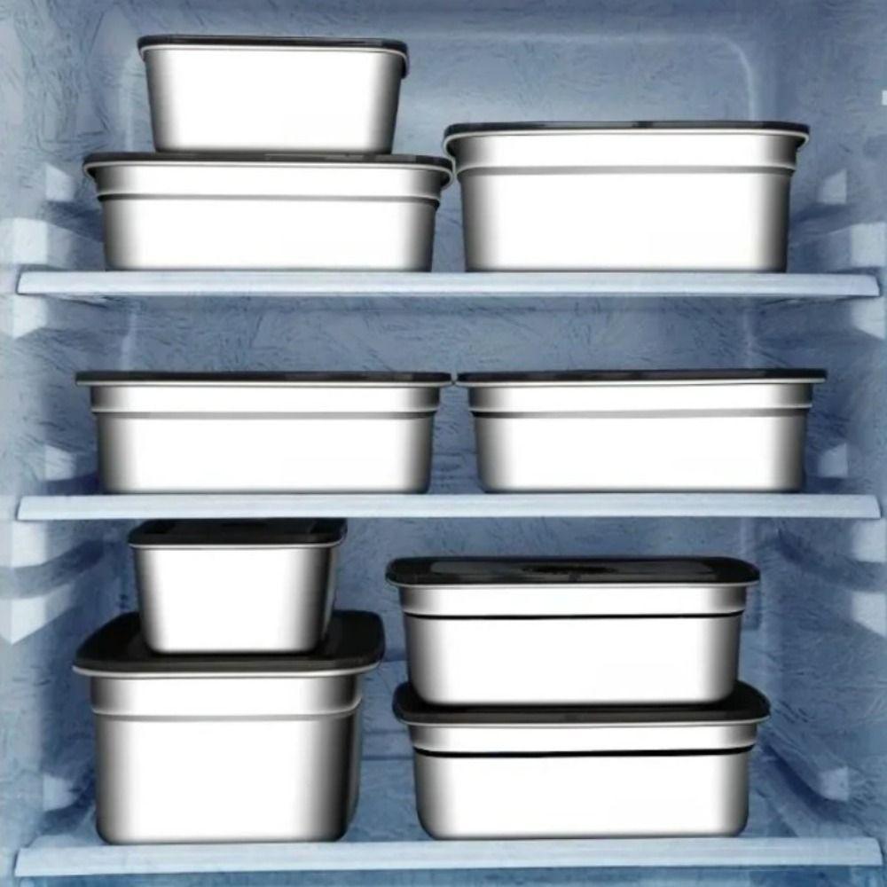 Microwaveable Fresh-keeping Box 316 Stainless Steel Food Storage Box Food Container  Refrigerator