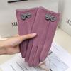 New Rabbit Velvet Touch Screen Gloves Ladies Electric Car Velvet Warm Touch Screen Outdoor Sports Cycling In Spring and Autumn and Winter.