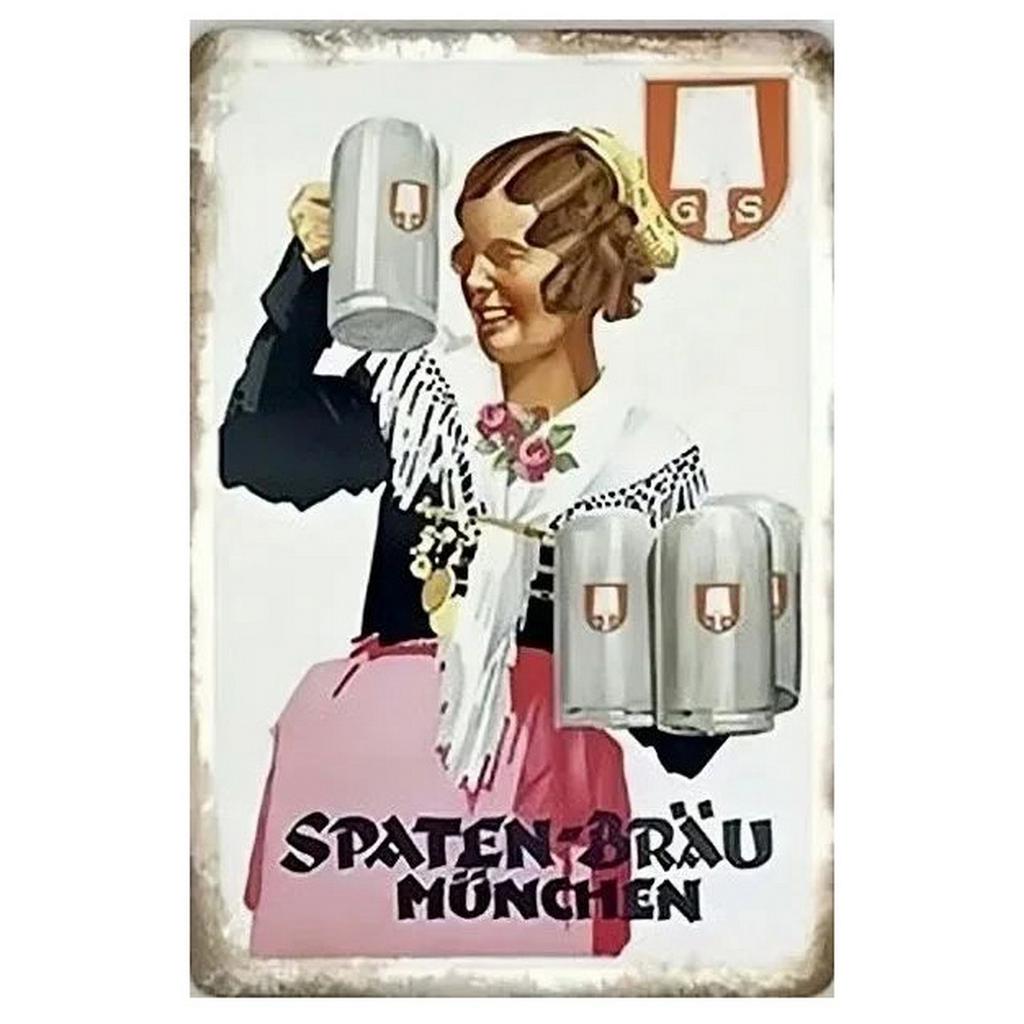 Metal Tin Signs Zurich Paulaner Wall Decoration Plaque Vintage Art Poster Iron Painting for Man Cave Home Cafe Garden Club Bar